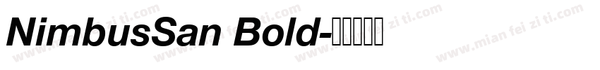 NimbusSan Bold字体转换